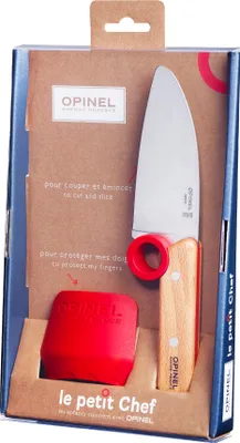 Image de Set de couteaux pour enfants Opinel Le Petit Chef, argent/naturel/rouge (1 set)