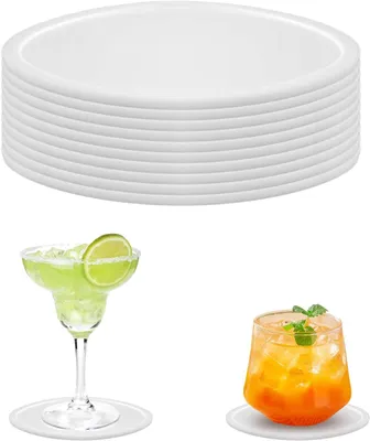 Image de Sous-verres en silicone - Lot de 10 - Forme ronde