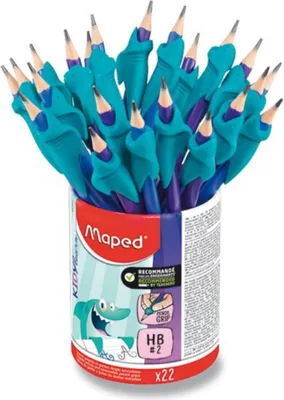 Productafbeelding van MAPED Graphietpotlood Kidy Learn, met vingergeleider, 1 stuk (assorti kleuren)