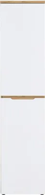 Produktbild von Büroschrank - 45 x 197 cm - 2 Türen - Mauvella Eiche Nachbildung - Weiß supermatt