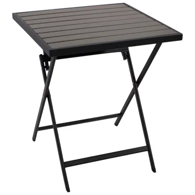 Produktbild von DEGAMO Balkontisch Klapptisch ASCIANO 60x60cm, Metall anthrazit + Kunstholz grau