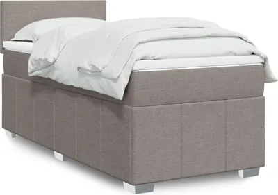Produktbild von Boxspringbett mit Matratze Taupe 90x200 cm Stoff, Klassische Betten 2024 Neu