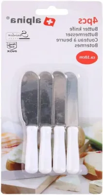 Productafbeelding van Boter mesjes - Smeermessen set - Brood beleggen - Traditionele vorm - 10 cm - Zwart