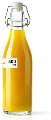 Produktbild von Glasflasche 500 ml mit Bügelverschluss – Wiederverwendbar für Kombucha, Sirup & Selbstgemachte Getränke