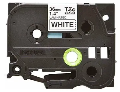 Image de Brother TZe261 - Ruban laminé - noir sur blanc - Rouleau (3,6 cm x 8 m) - pour P-Touch PT-3600, PT-550, PT-9200, PT-9500, PT-9600, PT-9700, PT-9800 (TZE-261CIV)