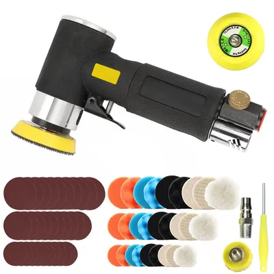 Immagine prodotto di Mini smerigliatrice pneumatica - Kit di lucidatrici ad aria compressa - Per la lucidatura di automobili - Alta velocità - Portatile - 1 set
