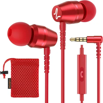 Produktbild von In-Ear Kopfhörer mit Kabel und Mikrofon, klarer Stereo-Sound, 3.5-mm-Anschluss, ergonomischer Sitz, ideal für Musik, Filme und Anrufe