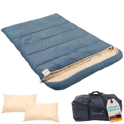 Produktbild von Skandika Doppelschlafsack Oppdal 230 | Deckenschlafsack für Erwachsene, 230 × 160 cm, für 2 Personen, 3 Jahreszeiten, bis 7 °C | kompakt, leicht