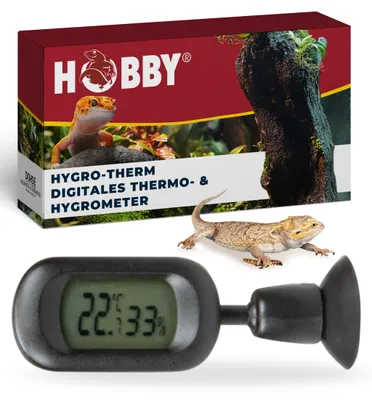 Produktbild von HOBBY Terraristik Hygro-Therm I Digitales Hygrometer & Thermometer für