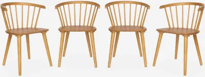 Immagine prodotto di Set di 4 sedie in legno, Marrone naturale