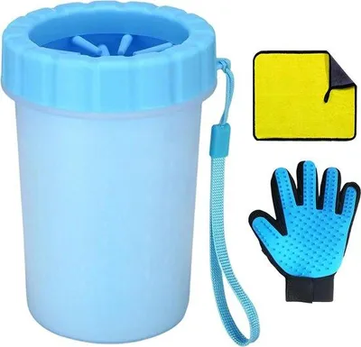 Obrázok produktu pre Čistič psích labiek, s uterákom a rukavicou, čistenie psích labiek, pre psov, domáce zvieratá, čistenie labiek pre mačky a psov, vhodný na čistenie labiek