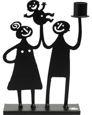 Produktbild von Bengt & Lotta Familie Kerzenständer schwarz