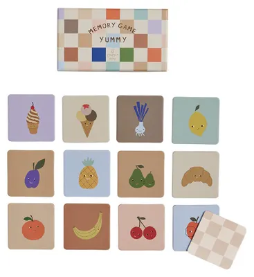 Obrázok produktu pre OYOY Yummy Memory Game M107591 pexeso pre deti OYOY Mini pamäťová hra darček Multi 100% kartón 15,5x8,5x4 cm