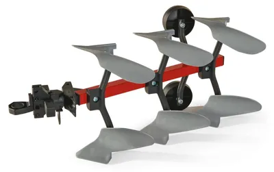 Immagine prodotto di Aratro giocattolo per trattori - Ribaltabile - Adatto a Rolly Toys - Grande, rosso