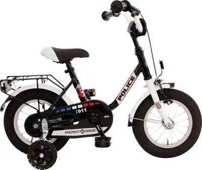 Produktbild von Bachtenkirch Kinderfahrrad Police Tiefeinsteiger 12,5 Zoll schwarz weiß