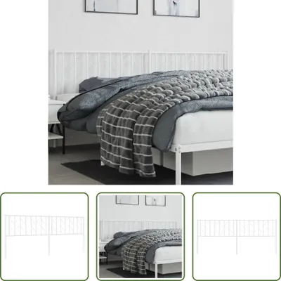 Immagine prodotto di The Living Store Testiera in metallo bianco 200 cm