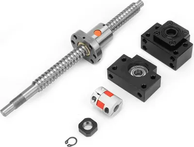 Obrázek produktu pro SFU1605 Nerezový kuličkový šroub 250 mm, matice, držák BK/BF12 a spojka 6,35 × 10 mm