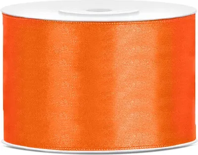 Produktbild von Satinband ORANGE Dekoratives Hochzeitsband 50mm 25m