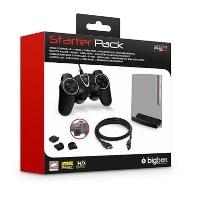 Obrázek produktu pro Bigben Interactive PS3 Starter Pack, Černá, Stříbrná, Playstation 3, Kabel, 215 mm, 73 mm, 190 mm