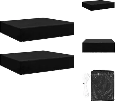 Obrázok produktu pre vidaXL Kryty na záhradný nábytok 2 ks 12 očiek 250x250x70 cm - Ochranné kryty na záhradný nábytok
