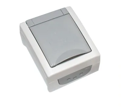 Productafbeelding van Panasonic Pacific, inbouwstopcontact voor vochtige ruimtes, 1-voudig, IP54, grijs, FRANS