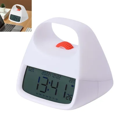Produktbild von Weckerlampe,Multifunktionales Dimmbares Nachtlicht mit Temperatur Und Feuchtigkeitsanzeige,1200 mAh Akkukapazit?t,Geburtstagsgeschenk