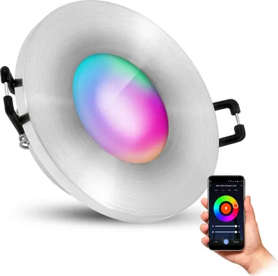 Produktbild von SSC-LUXon BEDA IP65 LED Spot für Außen & Bad inkl. WLAN GU10 Smart Strahler RGB CCT - Einbauspot LED kompatibel mit Alexa, Siri & Google
