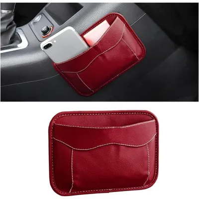 Productafbeelding van Zijkant auto-organizer, kunstleer, rood, 12x17 cm