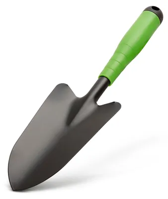 Obrázek produktu pro Ruční lopatka Zahradní nářadí – Ruční lopatka / zahradní lopatka / ruční rýč – šířka 83 mm, délka 310 mm – kovová hlava – protiskluzová plastová rukojeť – pro zahradničení, sázení a kopání [11287]