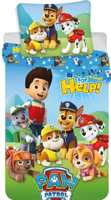Zdjęcie produktu dla Paw Patrol Ryder Team - Komplet pościeli dziecięcej 135|140 x 200 Chase Marshall Rubble