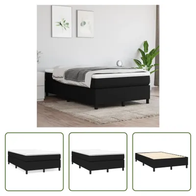 Produktbild von The Living Store Boxspringbett mit Matratze Schwarz 120x200 cm Stoff