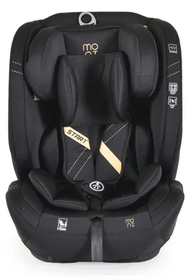 Produktbild von Moni Kindersitz i-Size Start (76-150cm) Kopfstütze verstellbar, Kuscheltier schwarz