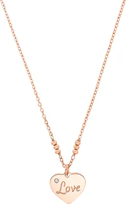 Produktbild von Herzkette Love für Damen von s.Oliver aus Sterlingsilber, rosé