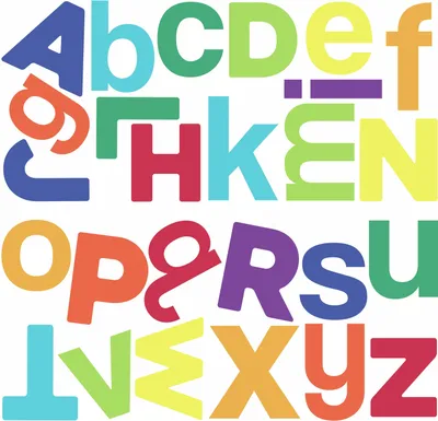Produktbild von Wandaufkleber Mehrfarbiges Alphabet