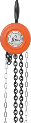Produktbild von Kettenzug - Handkettenzug - Tragfähigkeit 2 t (2000 kg) - Hubhöhe 3 m - Für Garage/Lager/Bau - Orange