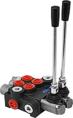 Image de SucceBuy Valve hydraulique à 2 bobines, 11 GPM, contrôle directionnel, double effet, pour tracteurs, chargeurs, réservoirs