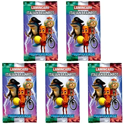 Image de Italian Brainrot Lamincard Cards – Multiverse – 5 Packets / 25 Cards