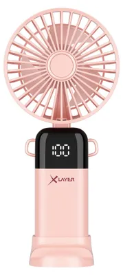 Produktbild von Xlayer Handventilator klappbar/wiederaufladbar mit Smartphonehalterung