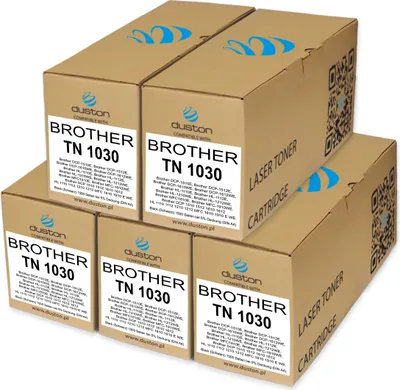 Produktbild von 5x TN1030, TN-1030 Toner Druckertoner Patrone Schwarz kompatibel mit Brother DCP1510 DCP1512 DCP1610 DCP1612 HL1110 HL1112 HL1210 MFC1810 MFC1910