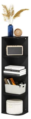 Eck-Bücherregal 4-stufig, Blackwood, 30,51 x 23,62 x 105,16 cm