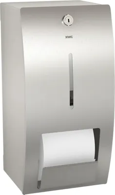 STRATOS WC-Rollenhalter für Aufputzmontage Edelstahl 2 Rollen seidenmatt KWC STRX671L