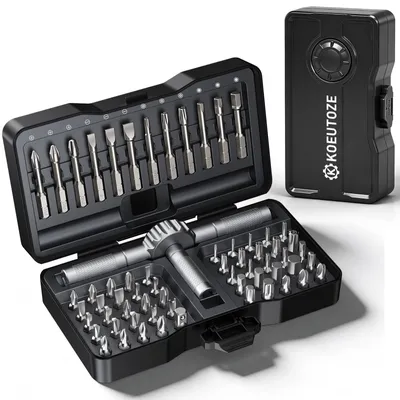 Produktbild von Ein 66-teiliges magnetisches Schraubendreherset mit S2-Stahl-Bits