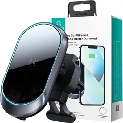 Immagine prodotto di Usams induzione magnetica Holderywireless ricarica 15W per griglia di ventilazione. Nero/Nero Cd182Zj01 (Us-Cd182)
