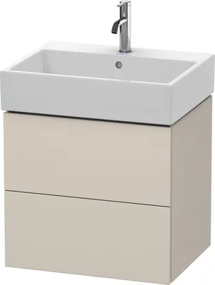Produktbild von Waschtischunterbau L-CUBE 544x584x459mm taupe supermatt taupe supermatt