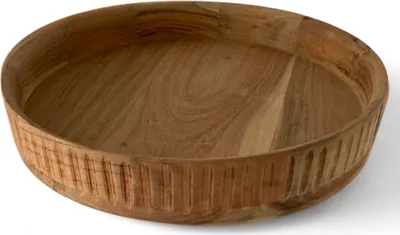Produktbild von WinQ - Schale aus Akazienholz d:35cm - Obstschale aus Holz - Runde Holzschale - Prsentationsschale