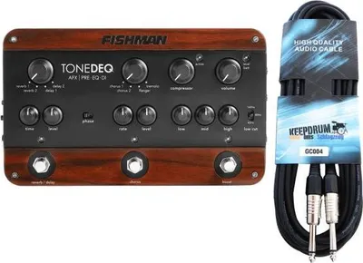 Image de Fishman Tone DEQ AFX préamplificateur pour guitare avec câble
