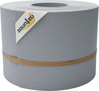 Produktbild von Sichtschutzstreifen zaun|zu PREMIUM 35m Rolle PP Zaunblende für Doppelstabzaun Fenstergrau, 35m