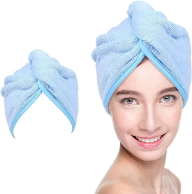 Immagine prodotto di Turbante in microfibra, assorbente, 55x22 cm, ideale per i capelli