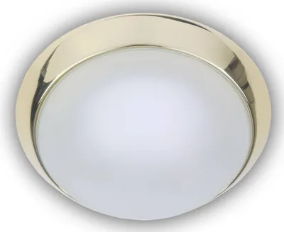 Produktbild von Niermann E14 Deckenleuchte satiniert Glas Klarrand, Messing poliert, 25cm,  Germany