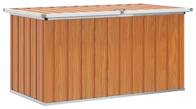 Zdjęcie produktu dla Skrzynia do przechowywania na zewnątrz vidaXL, drewno, 129 x 67 x 65 cm, stal ocynkowana